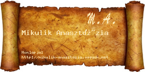 Mikulik Anasztázia névjegykártya
